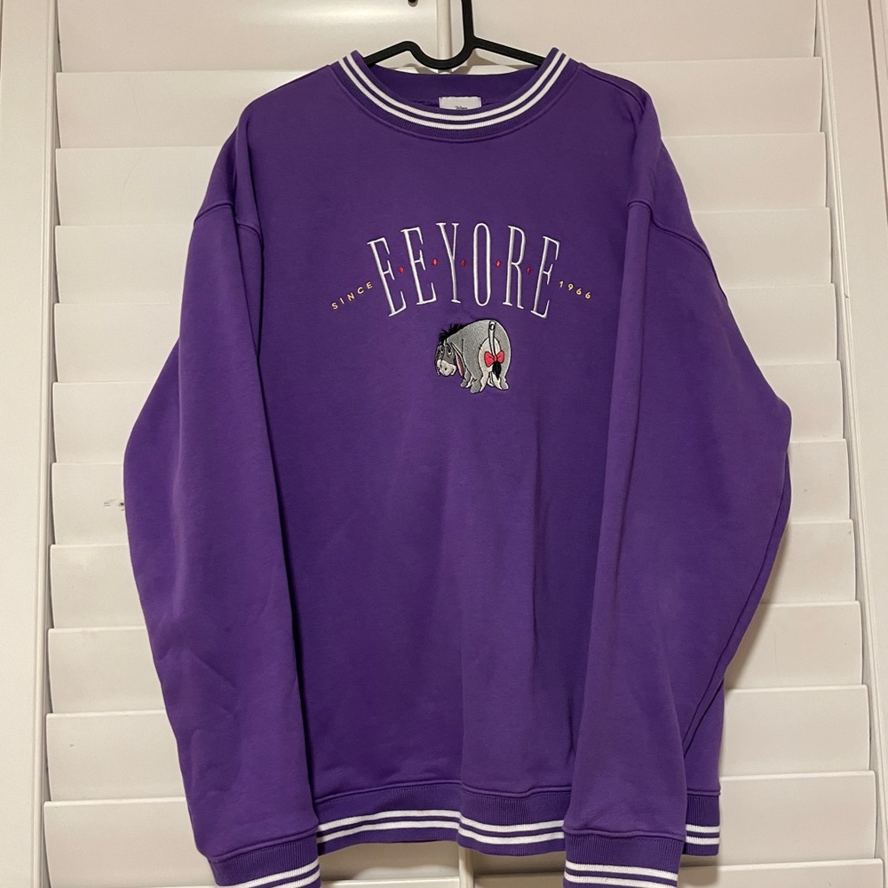 Disney Purple Eeyore Women’s Crewneck Sweater